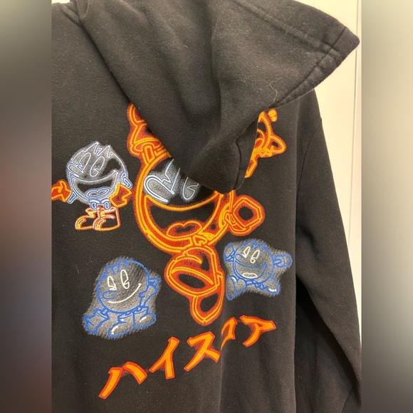 Pac-Man Japanese Graphic Hooded Sweatshirt - Picture 4 of 9